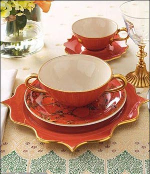 妖嬈韓式花樣餐具浪漫情調盡顯其中