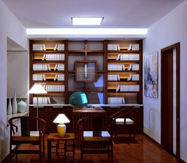 絕對(duì)經(jīng)典的書(shū)房樣板間