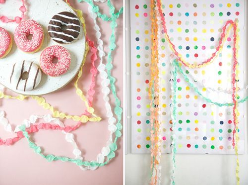 DIY糖果色小圓點(diǎn)皺紋紙裝飾你的家