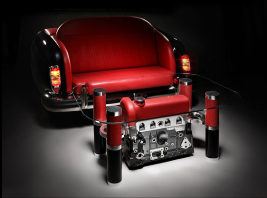 汽車(chē)零件組裝而成的新奇家具