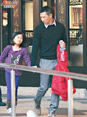 張家輝超級(jí)跑車接載7歲女兒共度假日