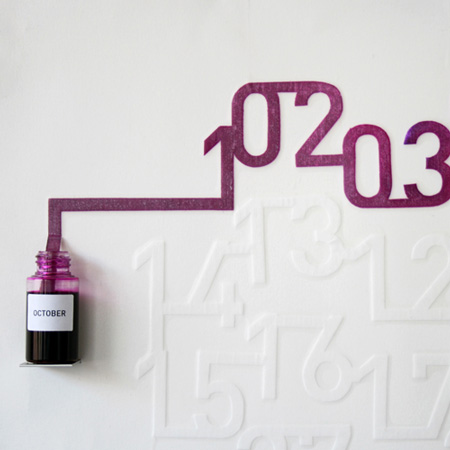 會動的油墨月歷神奇時間顯示器