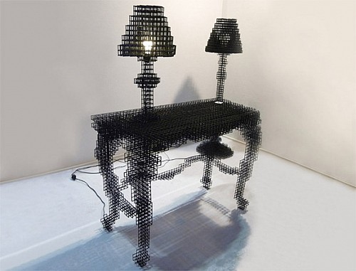 韓國(guó)殘像桌閃著微光的海市蜃樓