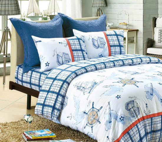 平價玩轉海洋風床品四件套力薦