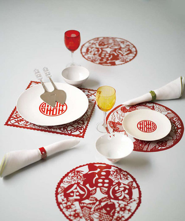 融入剪紙元素的各類家居陳設(shè)(1)