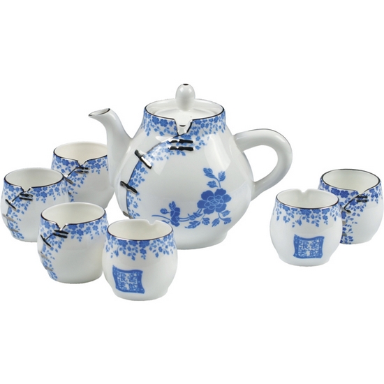 唐裝造型的茶具